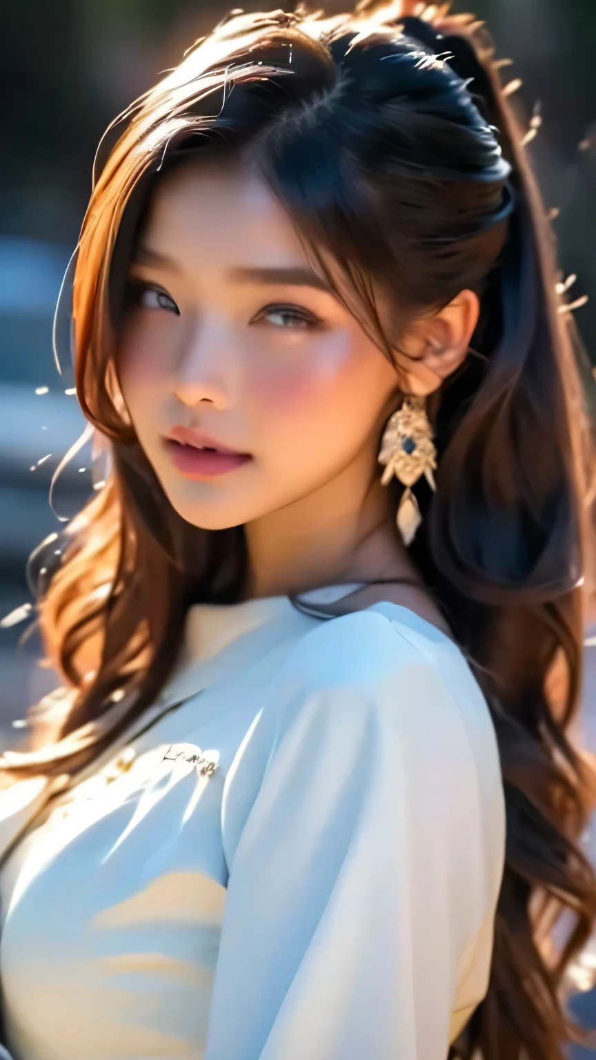 ((Rural Scenery)), The girl wanders through the mud, Light of the sun, far,{{ Perfect balance of facial features}},{{masterpiece}}, {{{最high quality}}},{{Super detailed}}, {{figure}},{{masterpiece}},{{{最high quality}}},{{Super detailed}}, {{{figure}}},Distinct facial features,Beautiful views,フォトRealism,Realism,Realistic,High detail,超high quality,High resolution,Trending on Art Station,ハイパーRealism,High resolution,16K,Unreal Engine,Expressed in octane number,Corona Rendering,Tilt Shift,Bottom figure,Rembrandt Lighting, masterpiece, 最high quality, high quality, High resolution, sexly,