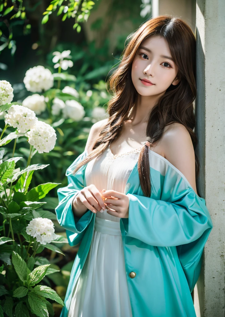 (Realistic, photo-Realistic:1.37),(8K, RAW Photos, Highest quality, masterpiece:1.2), Ultra-detailed, 超High resolution, Kodak Vision Color, Filmed with an Arricam LT camera,Highest quality, Lively, 8K, High resolution, Escape, (Professional Lighting), (Portraiture:0.6), Brown Hair,22 years old、slender、Dreamland、Fantasy World、Iridescent stars、Wearing futuristic clothes、universe、Plants you've never seen before、Cute Flowers、In a different space、Japanese、Upper body close-up、