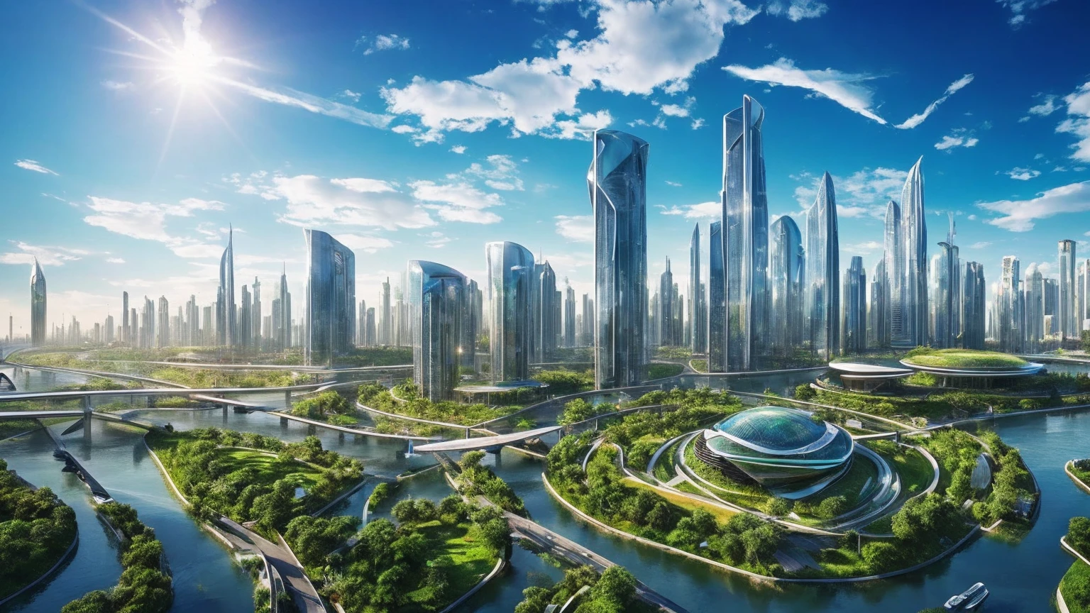 (Best quality,4K,8K,A high resolution,Masterpiece:1.2),Ultra-detailed,(Realistic,Photorealistic,photo-realistic:1.37),Futuristic floating city,Futuristic technology,Huge urban high-tech tablet platform,Airship,Floating in the sky,Futuristic city,Small airships around,High-tech hemispherical platform,Colorful lights,Advanced architecture,modernn architecture,skyscrapper,Access the cloud,Scenic beauty,view over city,Impressive design,Blend seamlessly with nature,energetic and vibrant atmosphere,Futuristic transportation system,Parking is suspended,Transparent path,Lush greenery,Sky gardens,cascading waterfalls,Magnificent skyline,reflections on the water,Sparkling river,Architectural innovation,futuristic skyscrapers,Transparent dome,The shape of the building is unusual,Elevated walkway,Impressive skyline,Glowing lights,Futuristic technology,Minimalist design,Scenic spots,Panoramic view,Cloud Piercing Tower,Vibrant colors,epic sunrise,epic sunset,Dazzling light display,magical ambiance,The future city,Urban Utopia,LuxuryLifestyle,Innovative energy,sustainable development,Smart city technology,Advanced infrastructure,Tranquil atmosphere,Nature and technology live in harmony,Awesome cityscape,Unprecedented urban planning,Architecture connects seamlessly with nature,High-tech metropolis,A cutting-edge engineering marvel,The future of urban living,Visionary architectural concept,Energy-efficient buildings,Harmony with the environment,A city floating above the clouds,Utopian dreams become reality,The possibilities are endless,State-of-the-art transportation network,Green energy integration,Innovative materials,Impressive holographic display,Advanced communication system,Breathtaking aerial view,Quiet and peaceful environment,Modernist aesthetics,Ethereal beauty