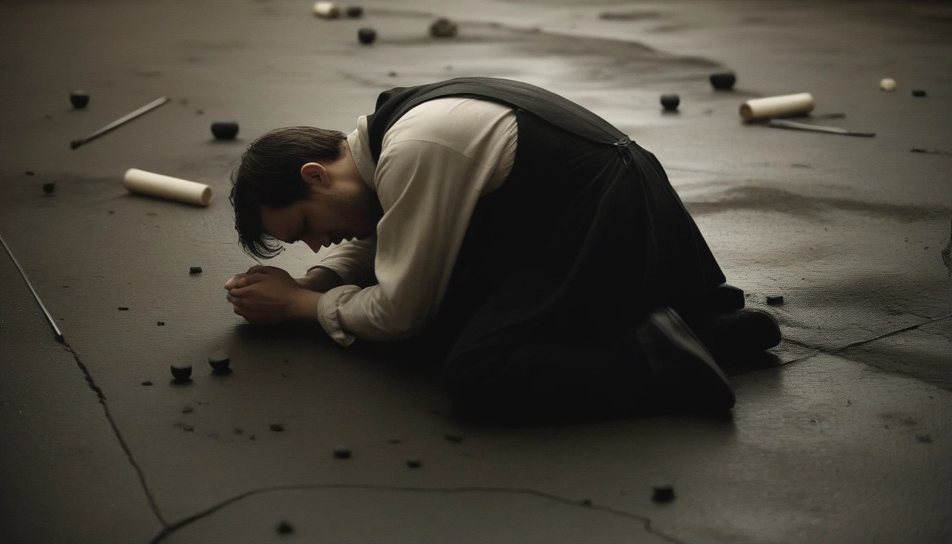 masterpiece, best quality,
depression,, loser, pain, hopelessness, lost, sorrow