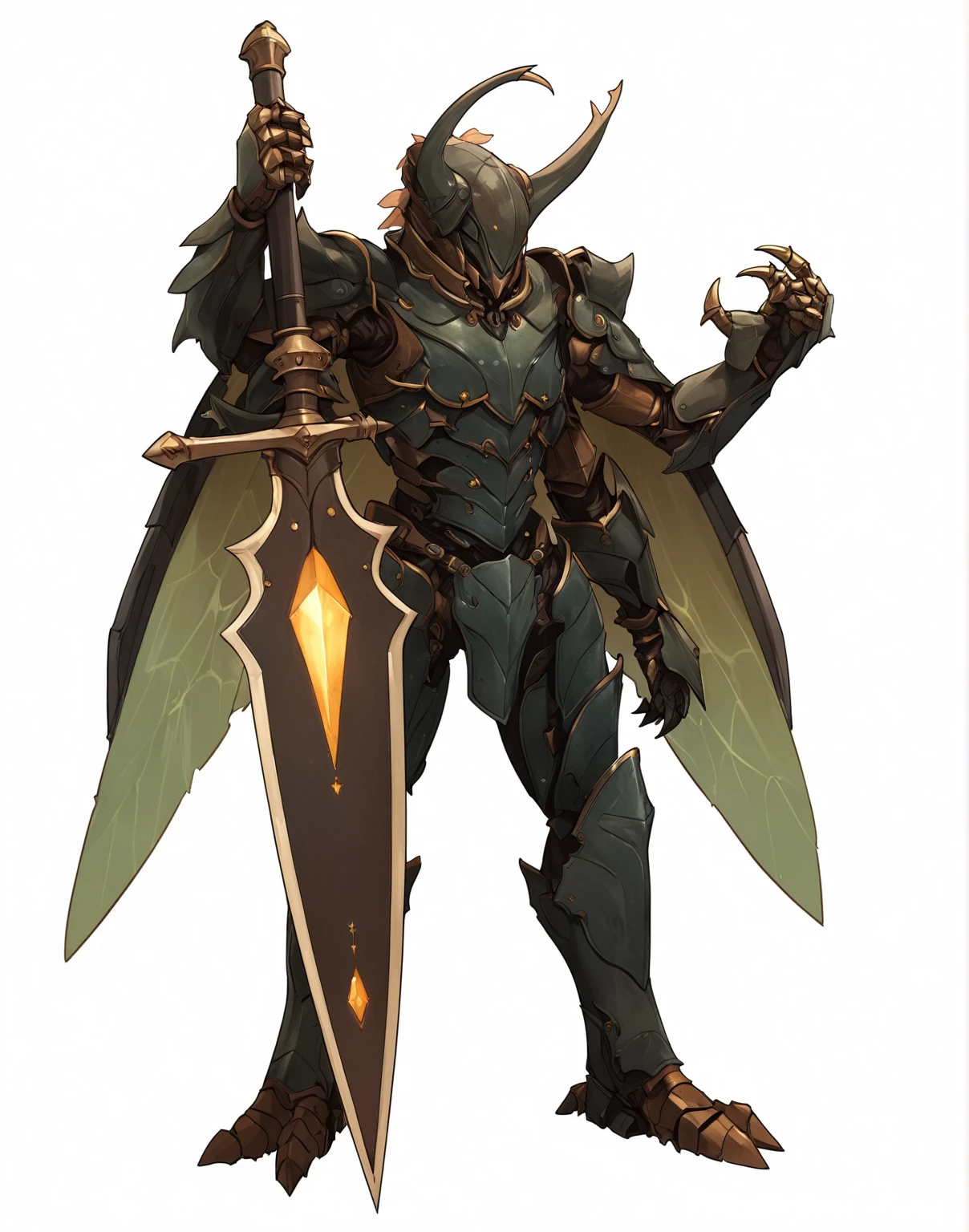 masterpiece, best quality, good quality, humanoid beetle knight, Fantasy aesthetics, Highly detailed, shadowverse style