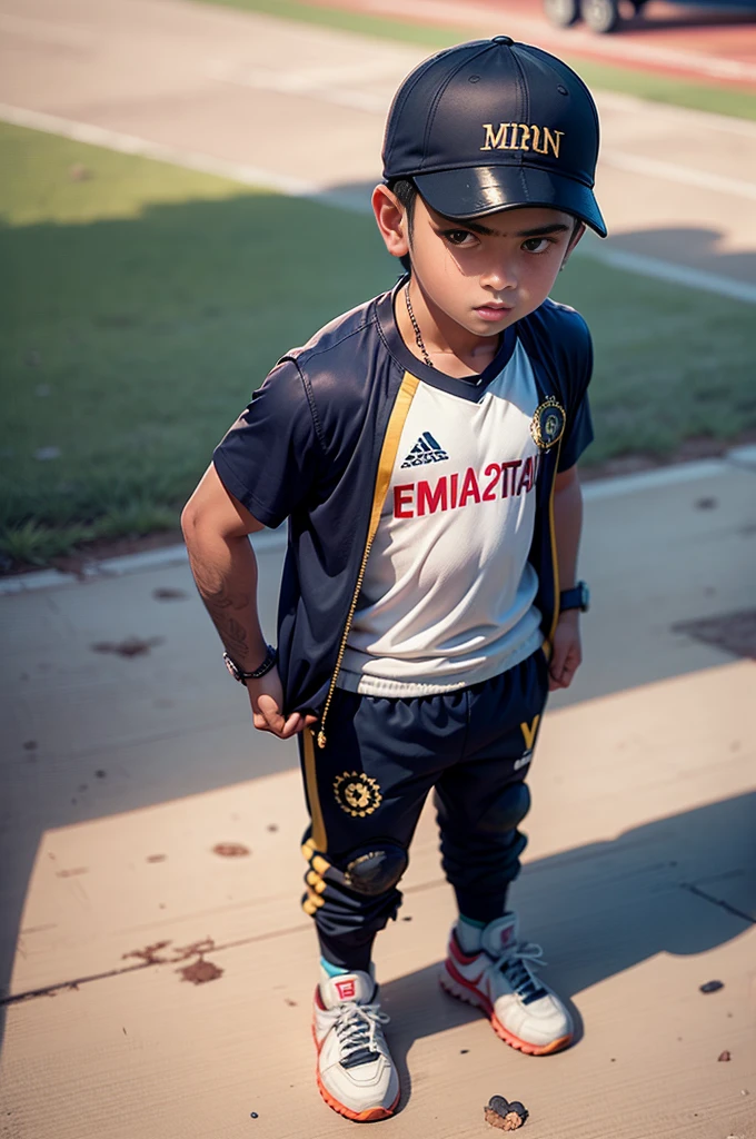 “As the TV screen flickered, the young boy sat cross-legged on the floor, eyes wide with awe. His favorite MS Dhoni T-shirt clung to his small frame, the captain’s name emblazoned across his chest. The room buzzed with anticipation as Dhoni stepped up to the crease, the bat in his hands like a magic wand. The boy’s heart raced, mirroring every swing, every boundary, and every cheer from the crowd. In that moment, he wasn’t just watching a cricket match; he was witnessing a legend weave his spell.”