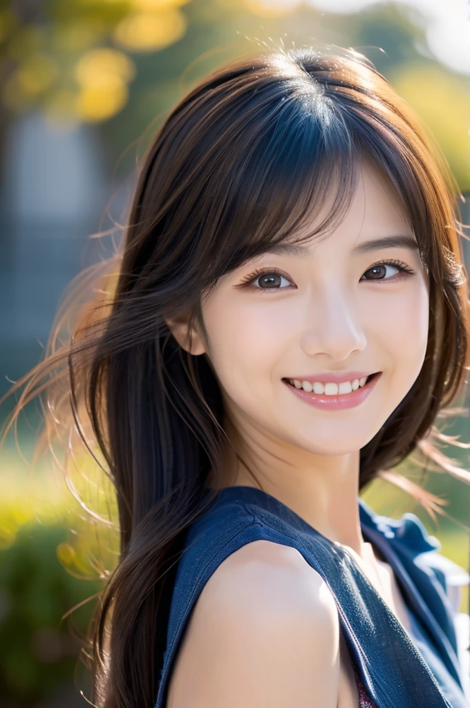 Image resolution 8K、masterpiece:1.3)、Beauty、1 female、(魅力的なBody Type:1.2)、abdomen:1.1、Dark brown hairstyle:1.1、(Body Type:1.2)、Ultra-detailed face、Attractive lips、double eyelid、黄colorレースのワンピースドレスを着用、Super realistic and super cute in every detail、Japanese、Japanese女性、20th generation(28 years old)、Smile with a beautiful smile、Hair blowing in the wind、color々Hair style、
