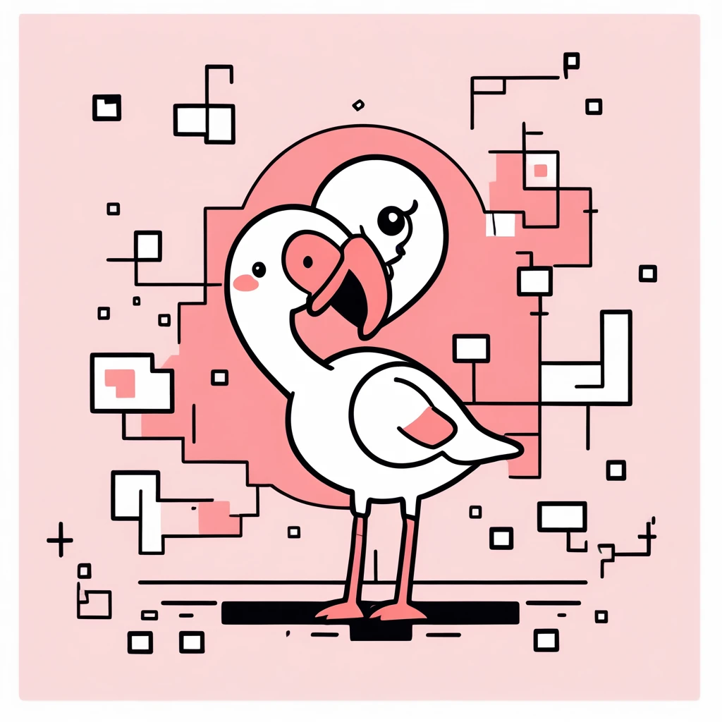 cute little flamingo