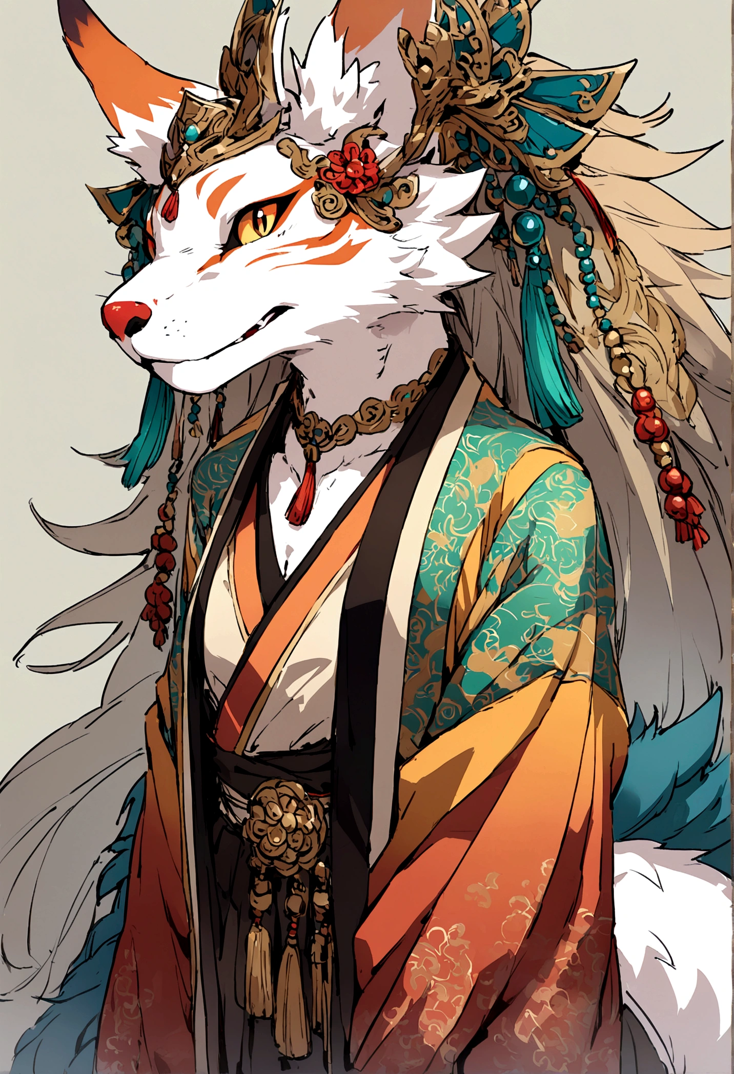 Furry Asian Dragon Kitsune
