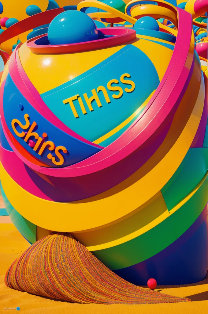 A vibrant, abstract design with the word "Things" written in a playful, bouncy font.
Use a variety of bright colors and shapes to represent the vastness and variety of "things