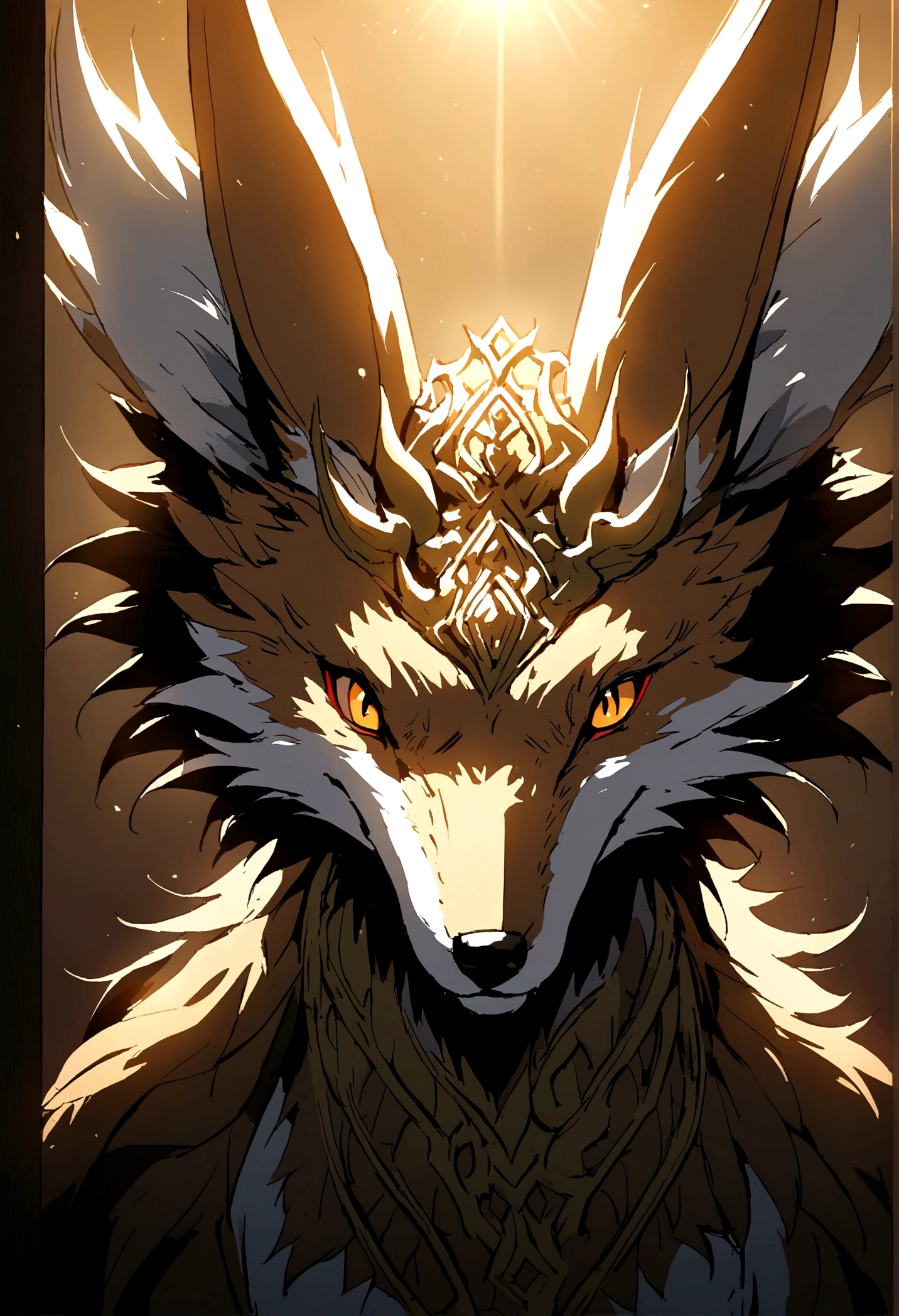 Asian dragon kitsune