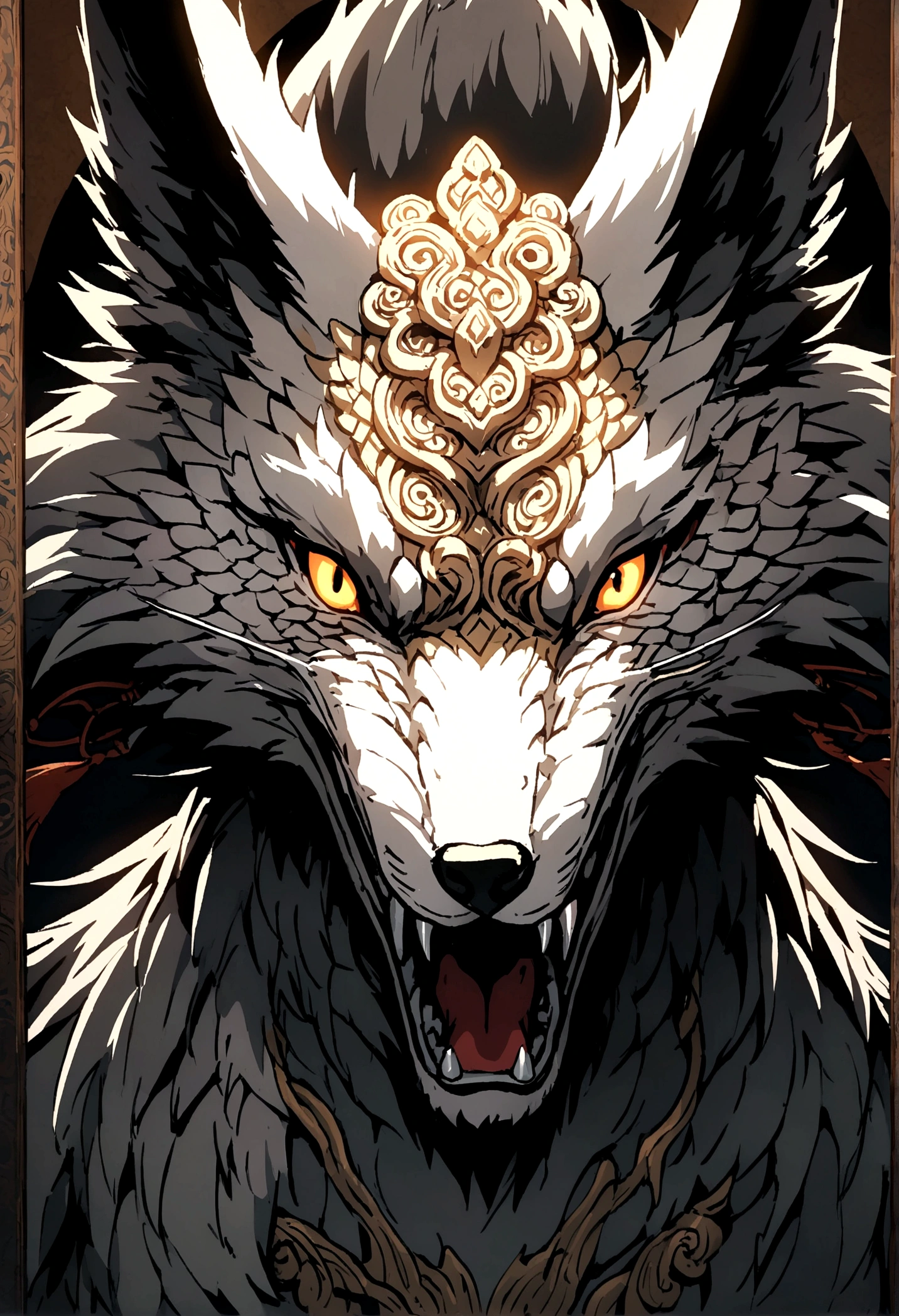 Asian dragon kitsune