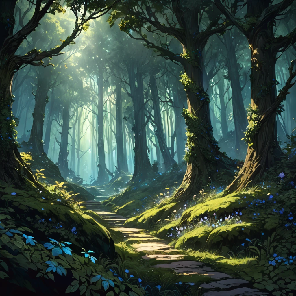 masterpiece, best quality, good quality, dark forest background, Fantasy aesthetics, Highly detailed, shadowverse style, no human