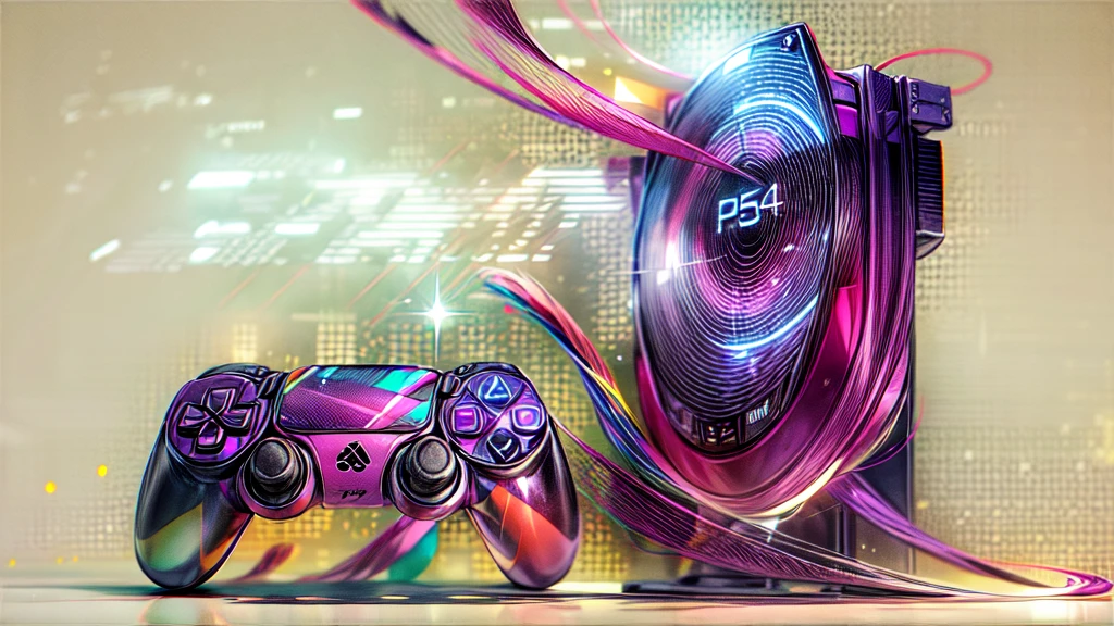 .ps5 in front of a purple background