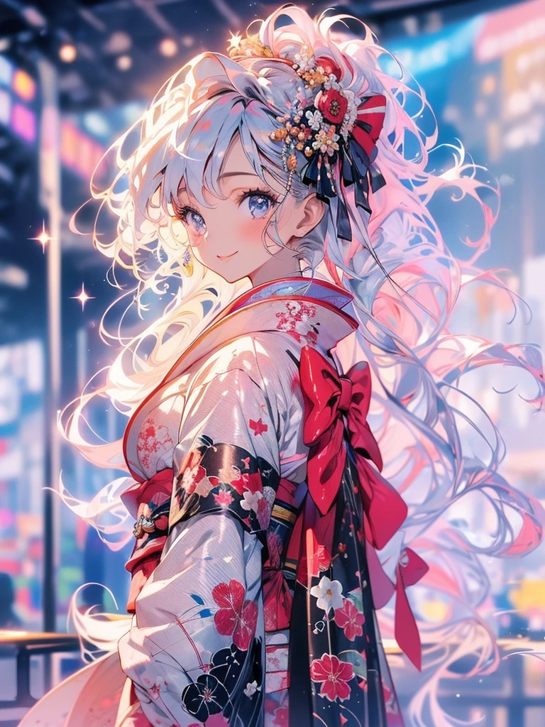 (masterpiece, best quality:1.2), cute,(Woman of) unsurpassed beautyglitter background
Spectacular view
One beautiful girl in a thousand years,princess,japanese,japanese kimono,kimono,cutekimono,cutesmile