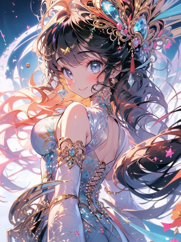 (masterpiece, best quality:1.2), cute,(Woman of) unsurpassed beautyglitter background
Spectacular view
One beautiful girl in a thousand years,princess,chinadress,china dress,cute,chinadress,cutesmile