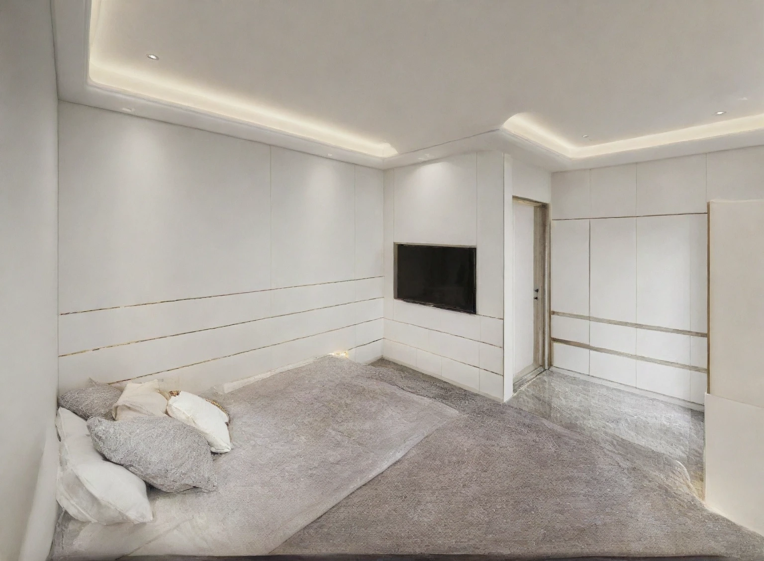 ,Masterpiece, Best quality,8K, Ultra-high resolution,When you step into the ((bedroom 1.3)) ,Immediately surrounded by a rich atmosphere of luxury. The space was covered with a soft white fluffy blanket,It is so comfortable,So much so that you can't help but indulge in it。Embellished with precious porcelain and white-off gold ornaments。Whenever it is late afternoon,The afterglow from the window spilled on the floor,Soft light and shadow are reflected,It was as if entering a dreamland.
