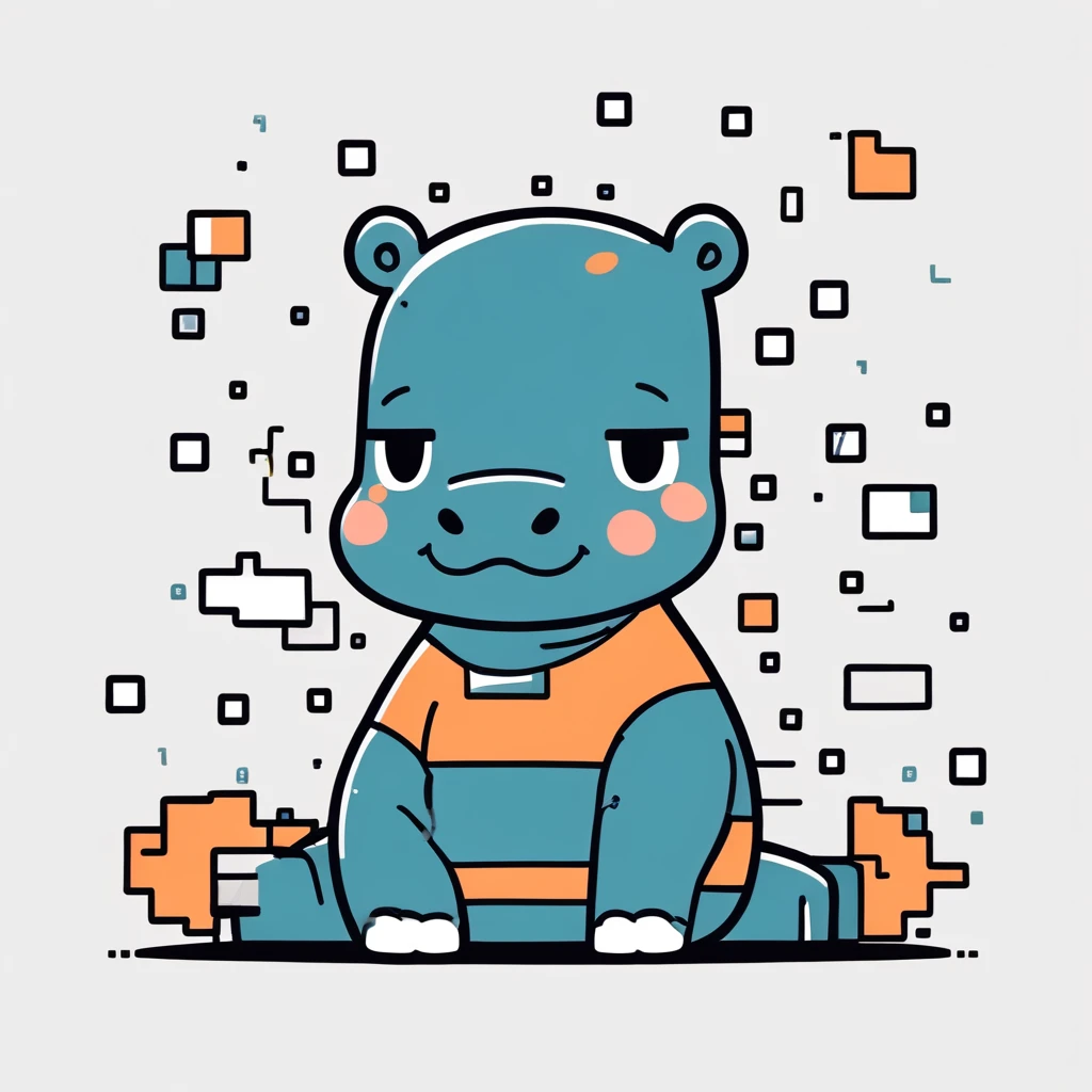 cute little hippopotamus