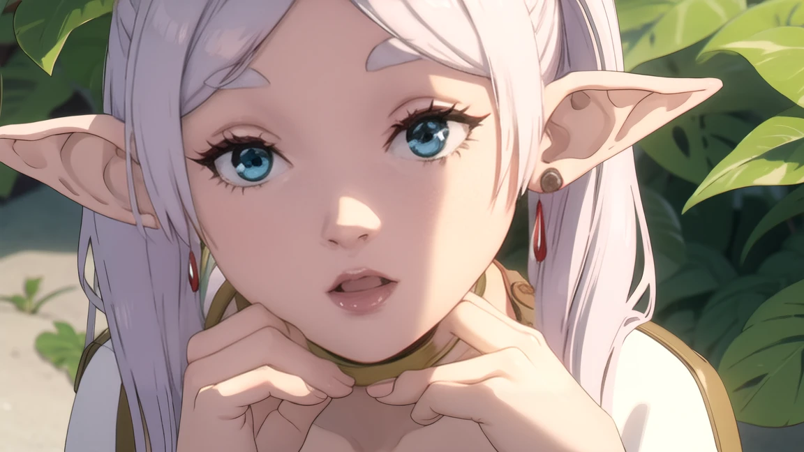 to freeze, to freeze, long hair, ponytail, (green eyes:1.5), White hair, pointed ears, elf, naked грудь, very sexy, naked грудь, naked, elastic, nude грудь, full length (full body 1.1.), nude, very sexy, naked, Sex pose, nude, Sex pose, close-up,
BREAK shirt, long sleeves, jewelry, Tights, earrings, striped, black Tights, lure, striped shirt,
BREAK looking at viewer, upper body, whole body,
BREAK outdoors, sky, nature,
BREAK (masterpiece:1.2), Best quality, A high resolution, unity 8k wallpaper, (illustration:0.8), (beautiful detailed eyes:1.6), very detailed face, perfect lighting, extremely detailed computer graphics, (perfect hands, Ideal Anatomy),