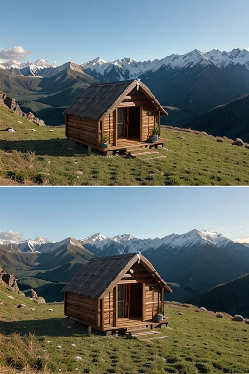 Build a medium-sized hut in the middle of the mountain.
