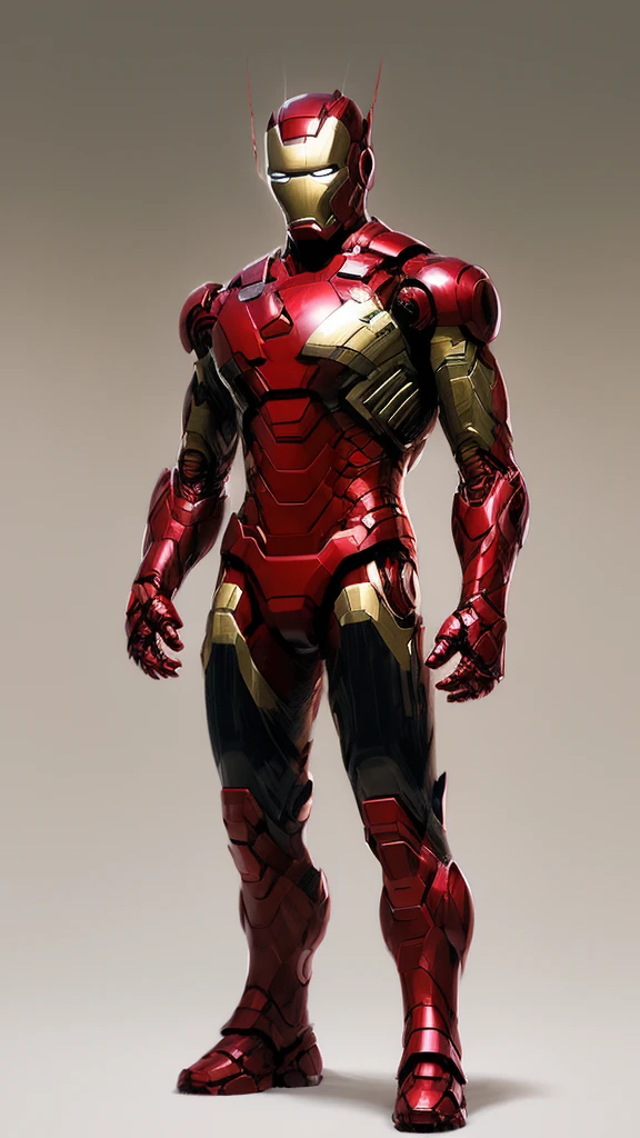 Iron Man Design、Simple design、20-year-old、Asian、Long black hair、