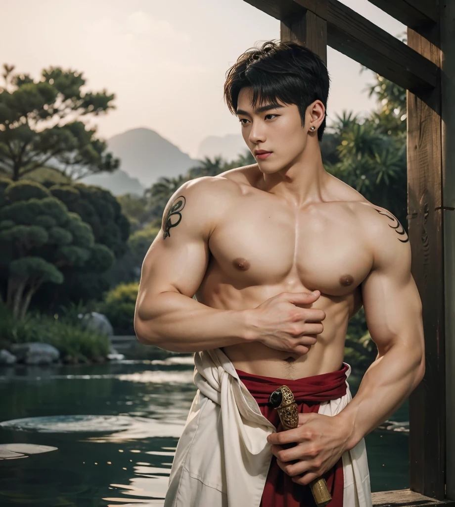 2 Handsome chinese guy fucking, having sex, smilling at each other, full naked , anal sex, show the penis, penetrate, 20 years old,hug, cuddle, touching lips, skin ship, romantic, Asian, chinese hansome actor, kpop idol, handsome male model,manly, master work, best picture quality, higher quality, high detail, super high resolution, 8k resolution, perfect eyes, perfect skin, manly jawline, manly chin, perfect hands, big chest muscles, bare chest, big juicy butts, tattoos chest, tattoo hands, tattoo legs, tattoo back, tattoo arms,earings, ancient pendents, braceles, glowing eyes, short hair,mess curly hair details, detailed background , open Hanfu transparent (see throught), super sexy loincloth, naked, long big erection dick, detailed perfect dick shape, masturbate, Chinese garden background, Chinese kung fu, dragon-themed costumes, monk robes, spinning floating particles, chinese temple in background,