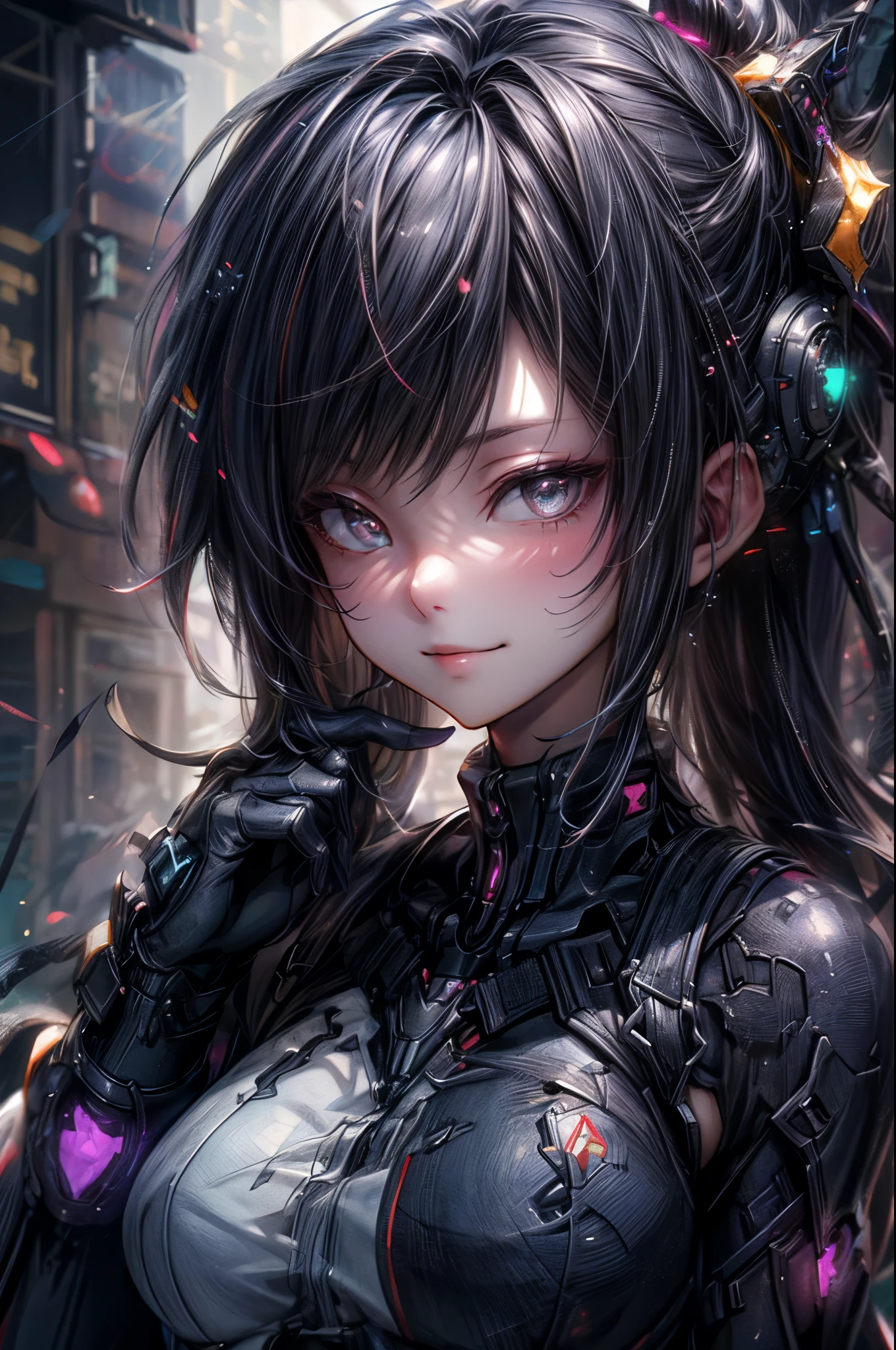A ruddy face、((Highest quality)), ((masterpiece)), (detailed:1.4), 。.。.。.3d, Images of beautiful cyberpunk women,Hmph(High Dynamic Range),Ray Tracing,NVIDIA,Super Resolution,Unreal 5,Scattered under the surface,PBR Texturing,Post-processing,Anisotropic Filtering,Depth of written border,Maximum clarity and sharpness,Multilayer Texture,Albedo and Specular Maps,Surface Shading,Accurate simulation of light-matter interactions,Perfect proportions,Octane Rendering,Two-tone lighting,wide aperture,Low ISO、White balance、Three-part method、8,000 students、((With a sword in his hand))、smile、Dark eyes、Bright screen、Erect nipples、sexy、