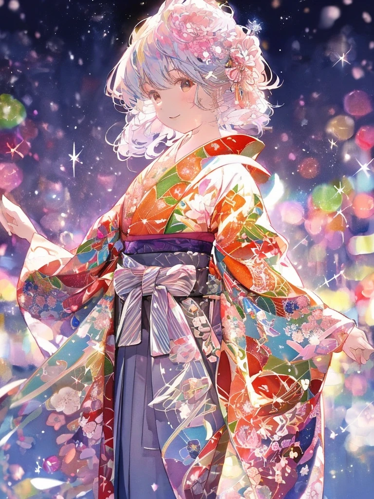 watercolor paiting、Pale shades、Beautiful colors、parfect anatomy、Kimono、Girl in Japanese Clothes、cowboy shot,Cute s、Snowy night、Beautiful starry sky,(masterpiece, best quality:1.2), cute,(Woman of) unsurpassed beautyglitter background
Spectacular view
One beautiful girl in a thousand years,cutekimono,japanesekimono,