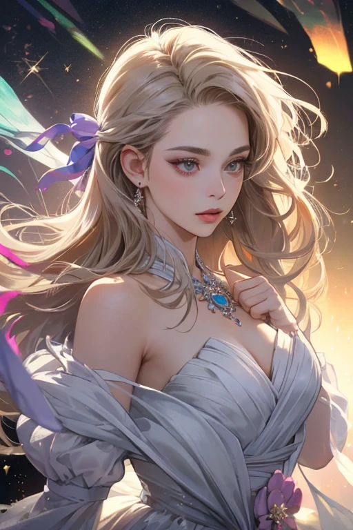 (Detailed lips), (realistically:1.37), (vibrant with colors), (Studio lighting), (Focus sharp), (HighDynamicRange), (bokeh), (to contrast), (k hd:1.2), (elegant), (gracefulness), (youthful), (luxury accessories), (sparkle eyes), (Radiant), (Serene), (glowing), (like a dream), (dynamic), (gorgeous one), (sensitive), (drastic), (complex), (Eternal), (dress nicely), (mistic), (Ethereal), (mistic), (flawless perfection), (Interesting), (unique), (tmasterpiece), (A high resolution), (Best quality at best, 4K, 8K), alone, 18yo Girl.