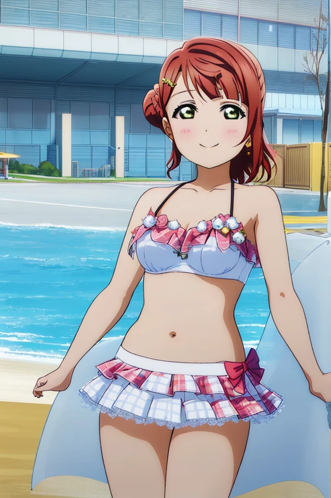 (((pixel-perfect, detail-perfect))), solo, 1girl, ayumu uehara, smile, sauna, bikini, armpit, medium filesize, ultra High Qality