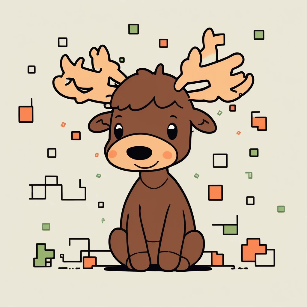 cute little moose