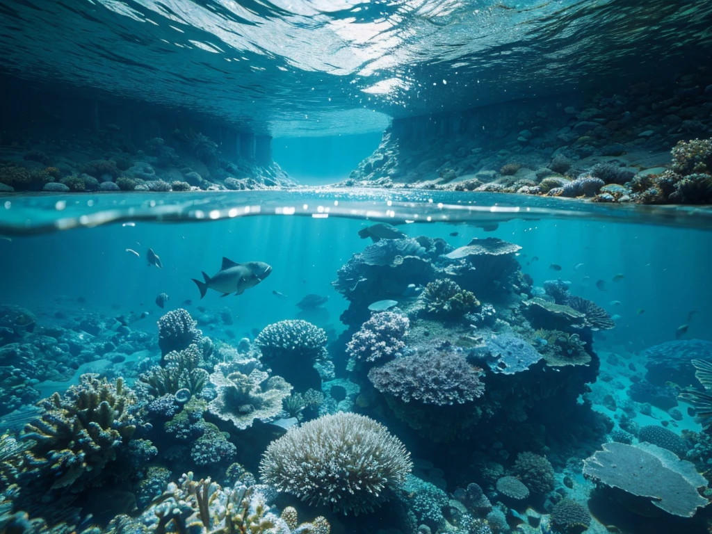 8K picture quality，Best quality，masterpiece，HD，Super rich detail，detailed，underwater world scenery landscape