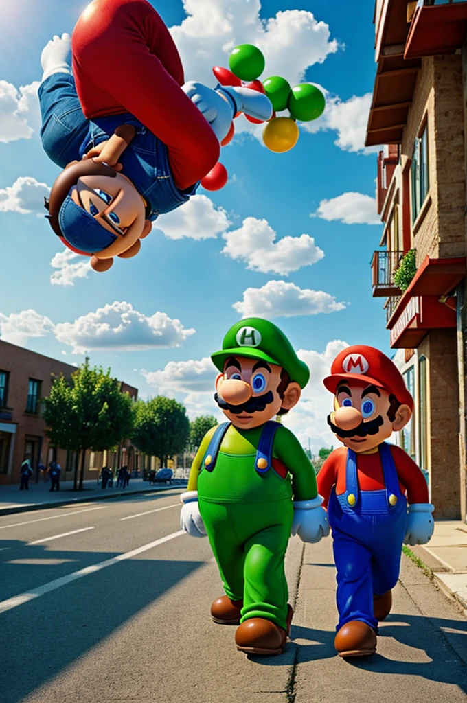 Mario and Luigi walking