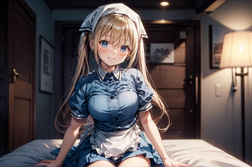 (Tabletop, Highest quality:1.2), Cowboy Shot, alone, One Girl, Kaho Hyuga, smile, View your viewers, Holding Tray, Twin tails, Head scarf, Maid, Frills, Blue Shirt, Waist apron, Puff short sleeves, Blue Skirt, Thighs Thighs Thighs Thighs, White glow,
One Girl, Sex, On the bed, throw, , Mission Grab, Missionaries, Tabletop, Highest quality,Mission Grab,Doggie Grab,kawashiro nitori