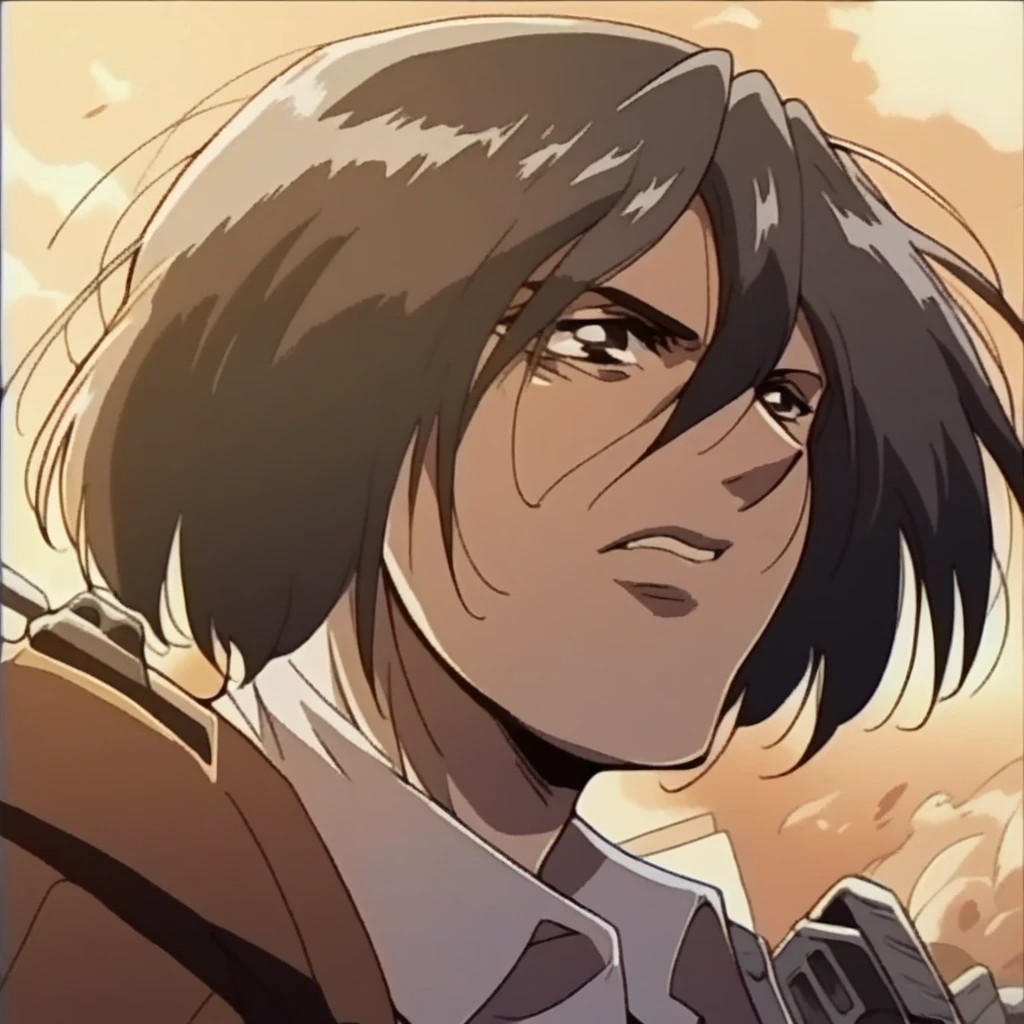 Mikasa Ackerman from attack on Titan, 1990's anime art style, high details