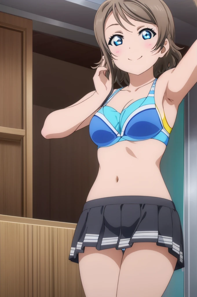 (((pixel-perfect, detail-perfect))), solo, 1girl, you watanabe, eyes azzur, smile, bikini, sauna, armpit, big filesize, ultra High Qality