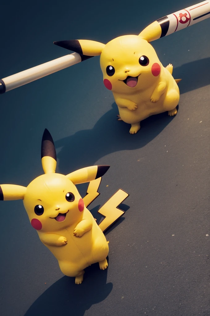 Pikachu with a baseball bat
