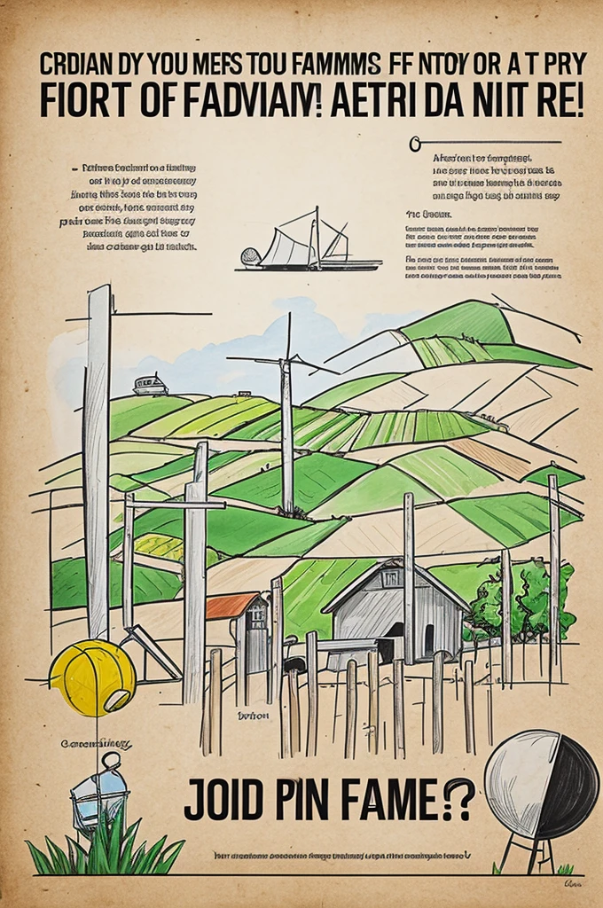 Create an demo sketch poster about the advocacy of farmers