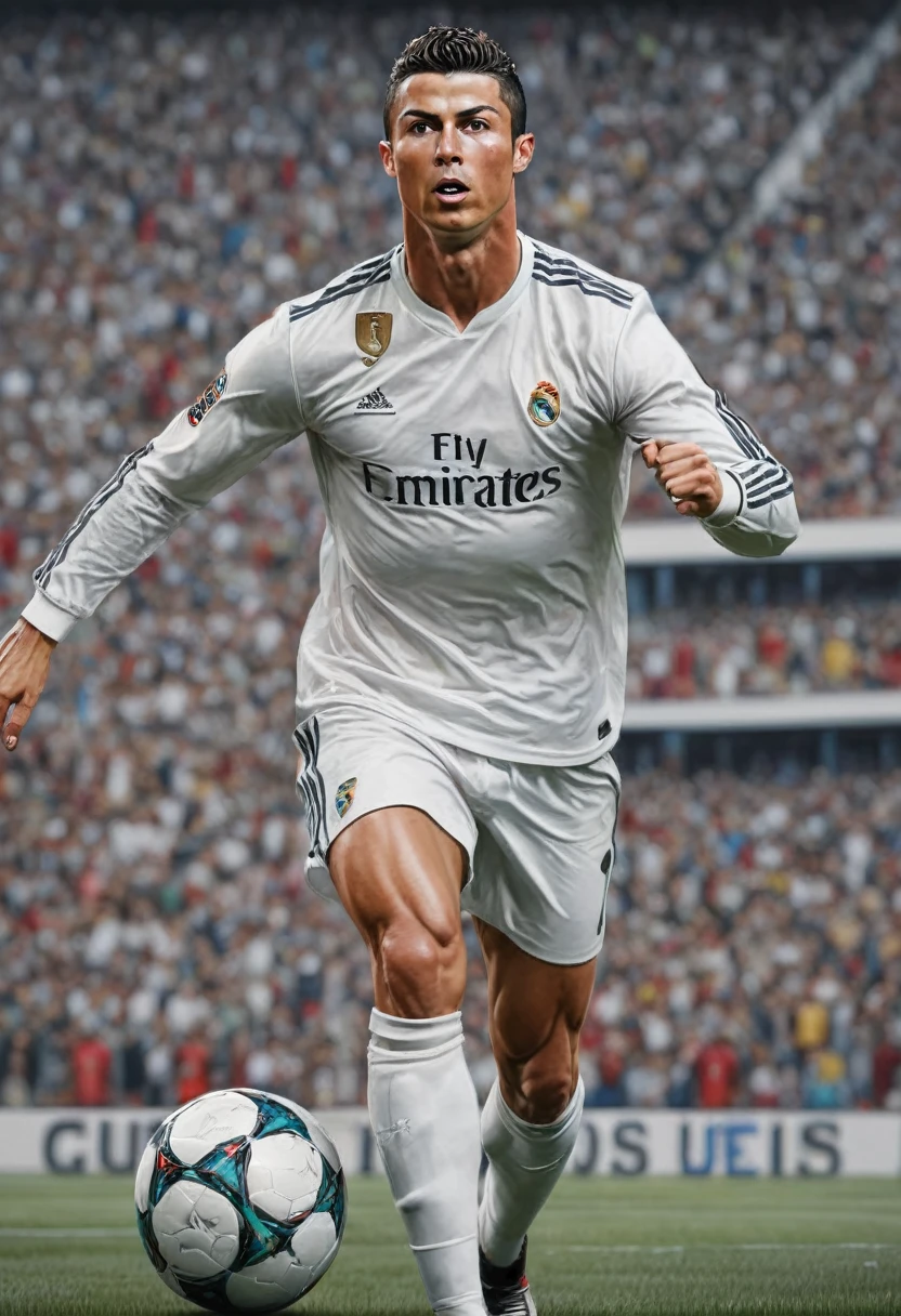 Cristiano Ronaldo. inspired by Eva Gonzalez, best quality, masterpiece, Ultra high detail, 8k
