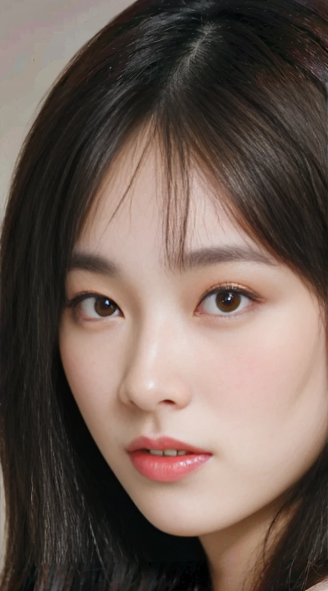 Dark brown hair、Light brown eyes(Ultra-high resolution:1.2)、Ultra-high resolution、(Fine tune)、(Detailed facial features)、Hum、8k resolution、
