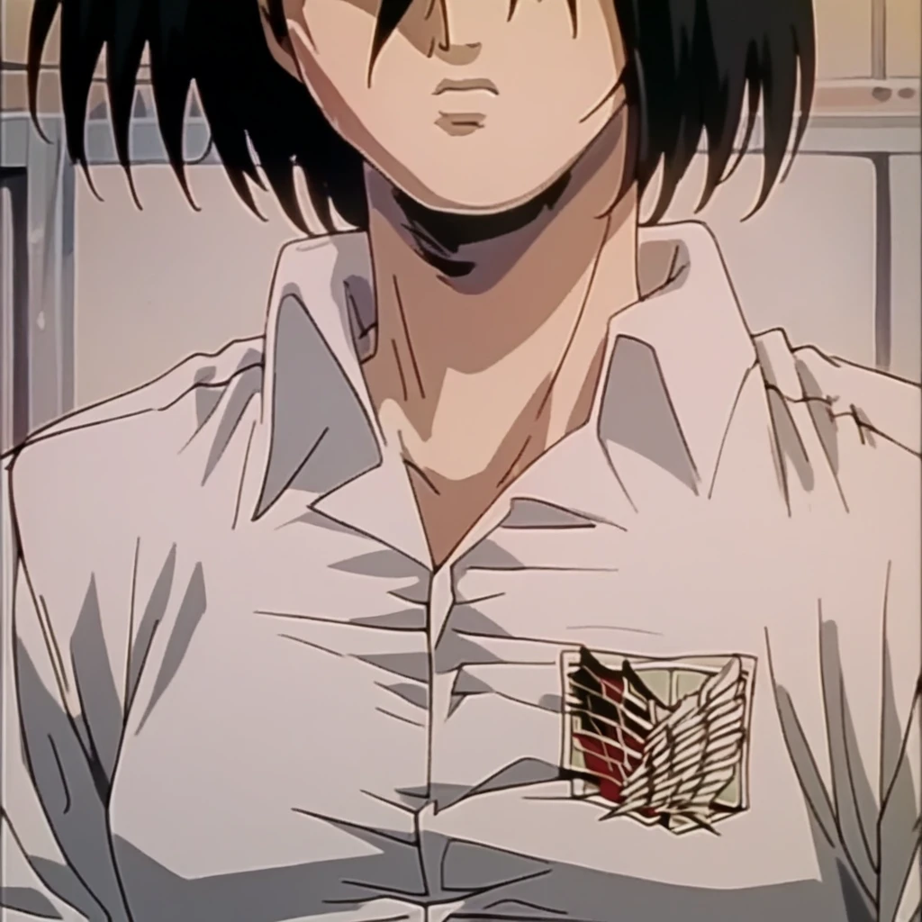 (Mikasa Ackerman from attack on Titan), (high detail), ((upper half of body in frame))