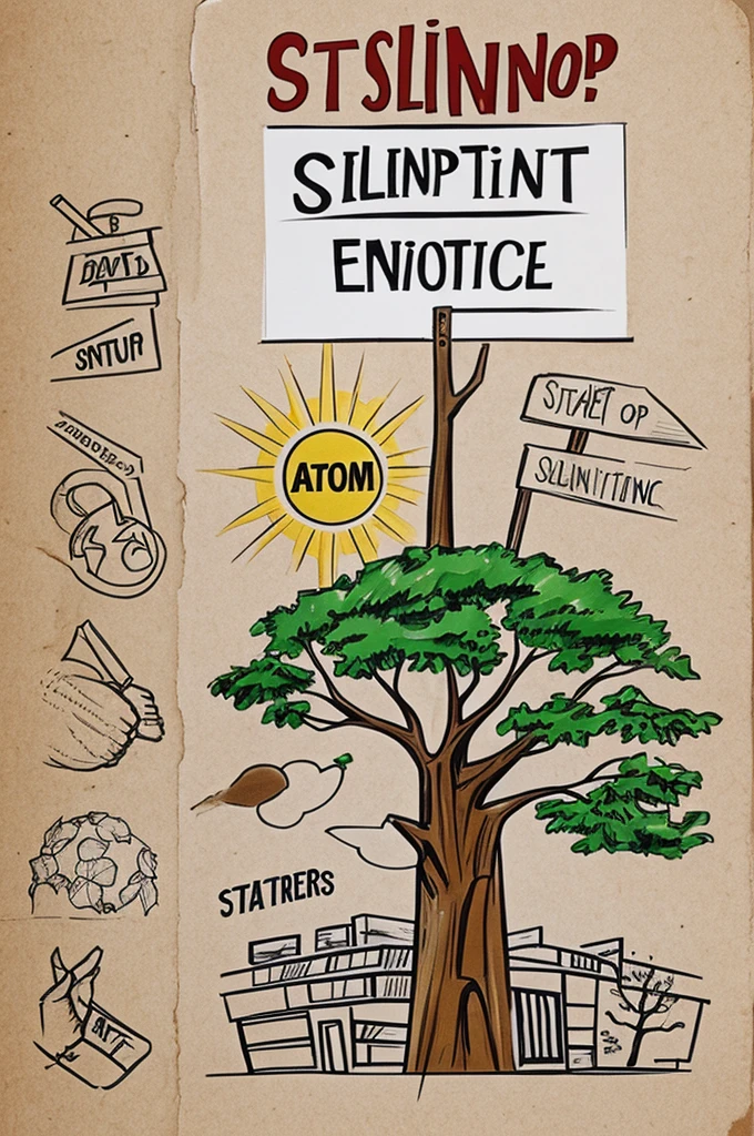Create an demo sketch poster about the advocacy of “stop killing the environment”