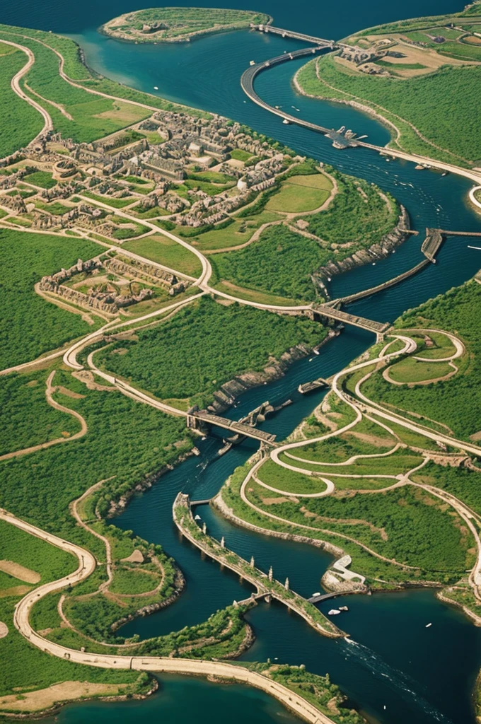 Restored Kingdom: Illustrate the kingdom rejuvenated, with flowing rivers, flourishing crops, and joyous people.