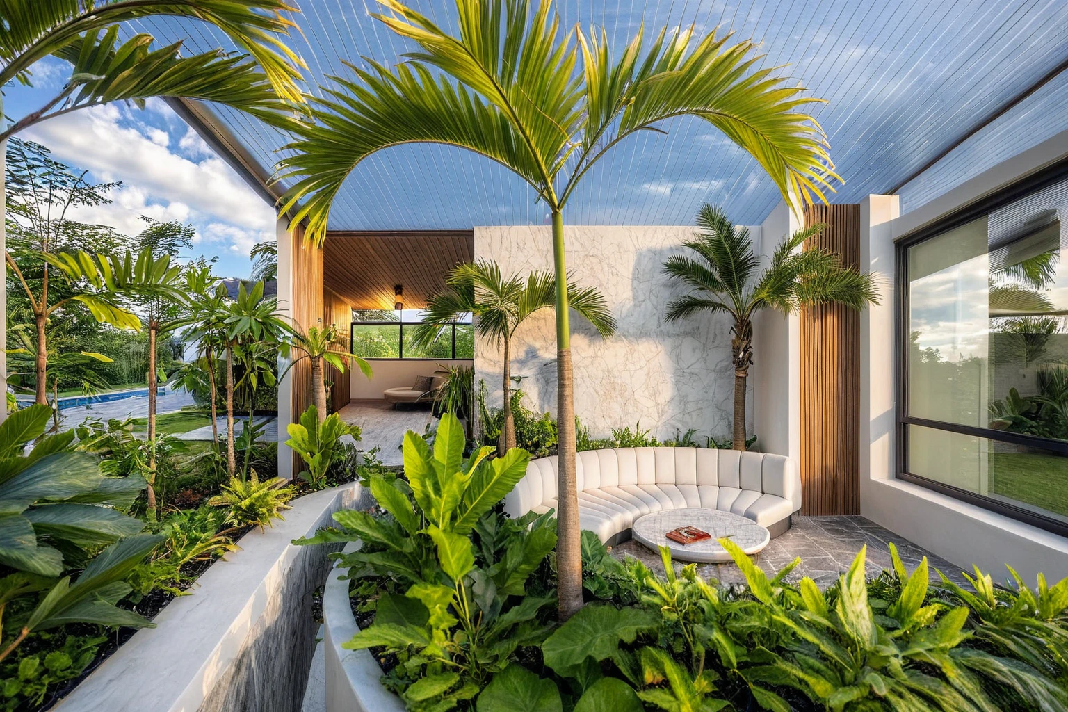 Masterpiece, high quality, best quality, authentic, super detail, outdoors, onestoreyvillaXL, aiaigroup, house style modern on the street ,stairs, white wall ,road,pavement, grass, trees, sky, cloud, (daylight:1.1)