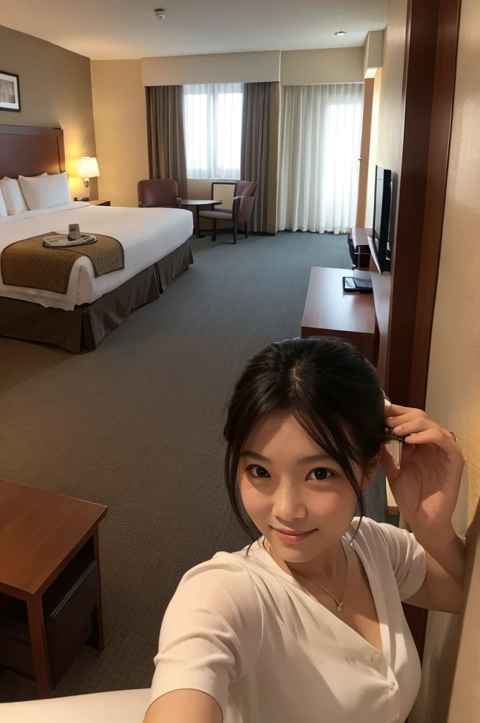 Hotel room selfie