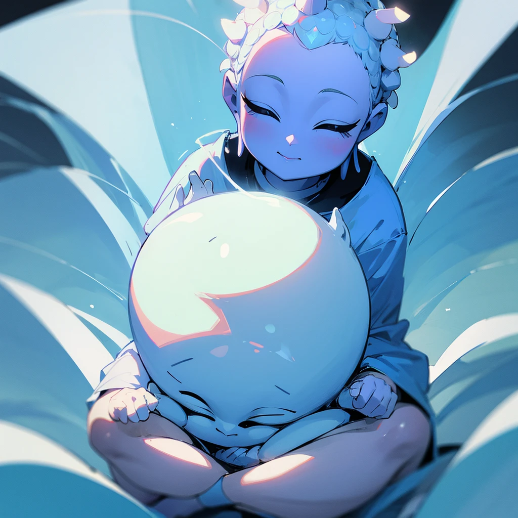 Void Buddha Cute Light Blue