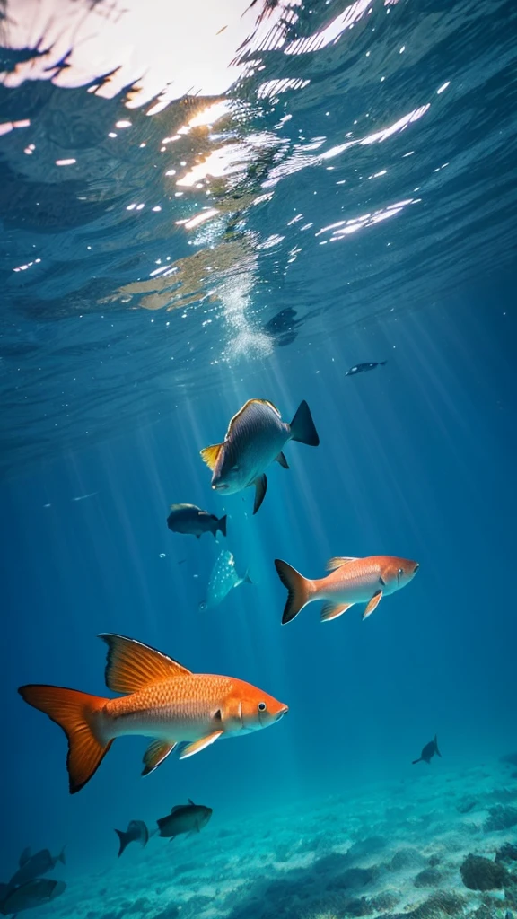 There were fish swimming that I had never seen before.,The sky is space!