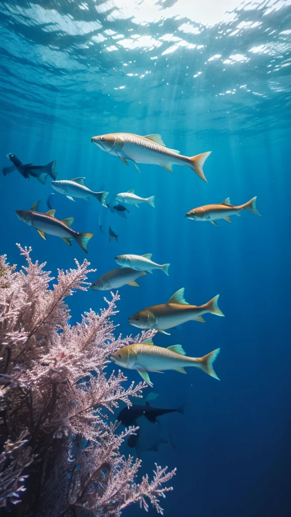 There were fish swimming that I had never seen before.,The sky is space!