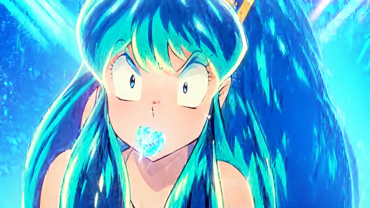 (score_9, score_8_up, score_7_up), lum, long hair, bangs, blue hair, blue eyes, aqua hair, horns, eyeshadow, large breasts, looking at viewer, blush, a person riding a motorcycle, no helmet, leather jacket, hair blowing in the wind, on an overpass, neon city lights, left hand on the handlebar, (best quality,4k,8k,highres,masterpiece:1.2),ultra-detailed,detailed face and eyes, highly detailed, cinematic lighting, vibrant colors, dramatic atmosphere, motion blur, depth of field, licking a Chupa Chups lolly, pleasure on her face, bliss, mischievous smirk, intricate detailed facial features, high quality, 8k, beautiful detailed eyes, beautiful detailed lips, extremely detailed face, long eyelashes, vibrant colors, warm lighting, cinematic composition, dreamy atmosphere, fantasy, whimsical, magical realism, close-up motorcycle, from side, (full body),(score_9, score_8_up, score_7_up), AtaruMoroboshi,1boy, a boy on a motorcycle carrying a girl, boy wearing helmet, BREAK, lum,1girl, long hair, bangs, blue hair, blue eyes, aqua hair, horns, eyeshadow, large breasts, looking at viewer, blush, not wearing helmet, beautiful detailed face, beautiful detailed eyes, extremely detailed face, photorealistic, high quality, 8k, masterpiece, cinematic lighting, vibrant colors, dramatic lighting, epic, adventure, motion blur, dynamic composition, detailed background, lush vegetation