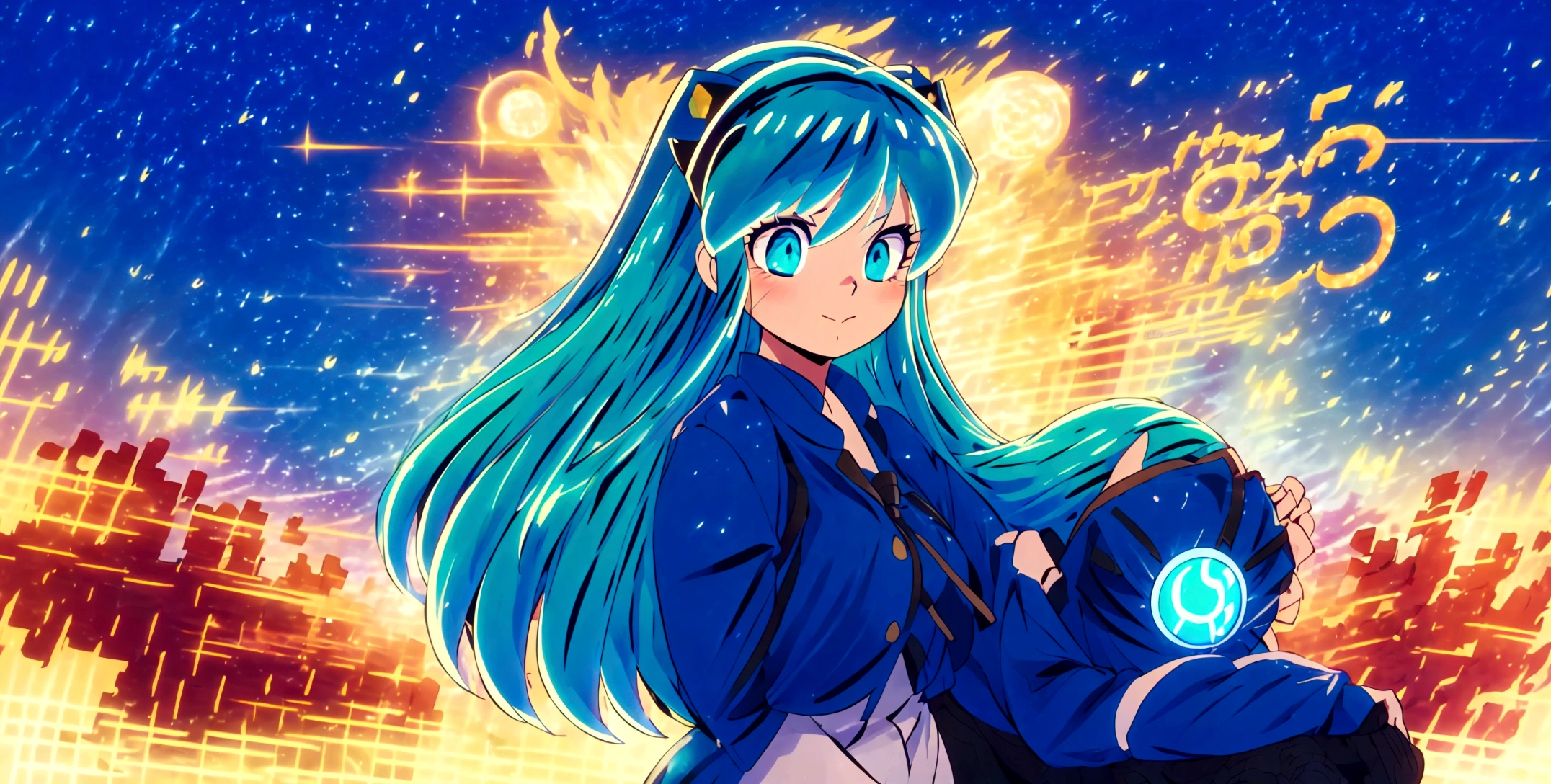 (score_9, score_8_up, score_7_up), lum, long hair, bangs, blue hair, blue eyes, aqua hair, horns, eyeshadow, large breasts, looking at viewer, blush, a person riding a motorcycle, no helmet, leather jacket, hair blowing in the wind, on an overpass, neon city lights, left hand on the handlebar, (best quality,4k,8k,highres,masterpiece:1.2),ultra-detailed,detailed face and eyes, highly detailed, cinematic lighting, vibrant colors, dramatic atmosphere, motion blur, depth of field, licking a Chupa Chups lolly, pleasure on her face, bliss, mischievous smirk, intricate detailed facial features, high quality, 8k, beautiful detailed eyes, beautiful detailed lips, extremely detailed face, long eyelashes, vibrant colors, warm lighting, cinematic composition, dreamy atmosphere, fantasy, whimsical, magical realism, close-up motorcycle, from side, (full body),(score_9, score_8_up, score_7_up), AtaruMoroboshi,1boy, a boy on a motorcycle carrying a girl, boy wearing helmet, BREAK, lum,1girl, long hair, bangs, blue hair, blue eyes, aqua hair, horns, eyeshadow, large breasts, looking at viewer, blush, not wearing helmet, beautiful detailed face, beautiful detailed eyes, extremely detailed face, photorealistic, high quality, 8k, masterpiece, cinematic lighting, vibrant colors, dramatic lighting, epic, adventure, motion blur, dynamic composition, detailed background, lush vegetation