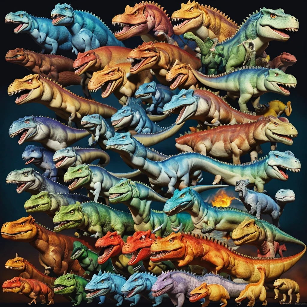 dinosaur、9Split、9kind、Mr.々Expression、Face only、Masterpiece、Masterpiece、Highest quality、The face is facing forward