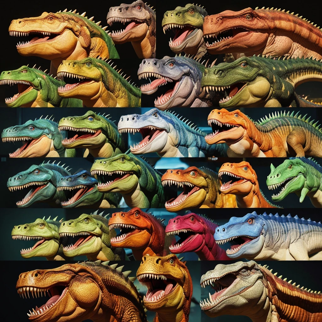 dinosaur、Image9Split、9kind、Mr.々Expression、Face only、Masterpiece、Masterpiece、Highest quality