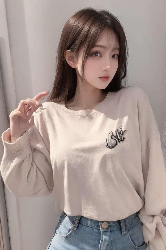 ((Best Quality, 8K, Masterpiece: 1.3)), 1girl, Superb Body, (Casual Hairstyle, ), Casual Clothes, Super Fine Face, Detailed Eyes, Smile, Home, Full Body Shot