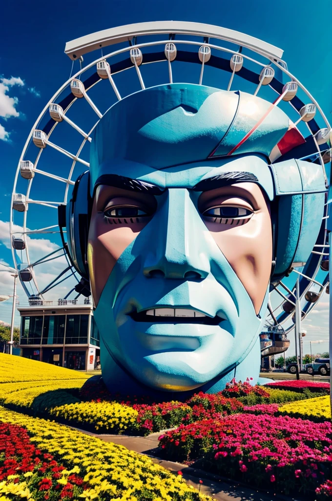 create AI IMAGE TOM AND JERRY travelling giant ferris wheel